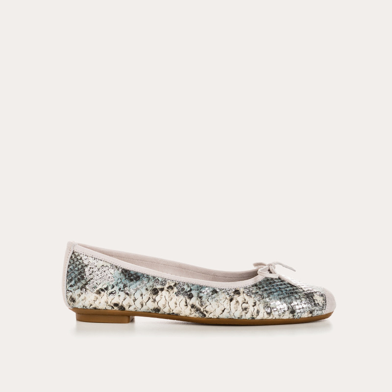 Ballerine python métallisé - HARMONY | Reqins