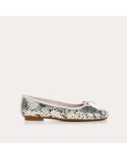 Ballerine python métallisé - HARMONY | Reqins