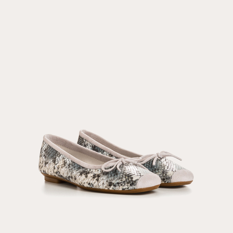 Ballerine python métallisé - HARMONY | Reqins