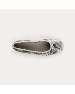Ballerine python métallisé - HARMONY | Reqins