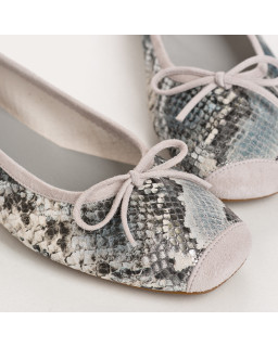 Ballerine python métallisé - HARMONY | Reqins