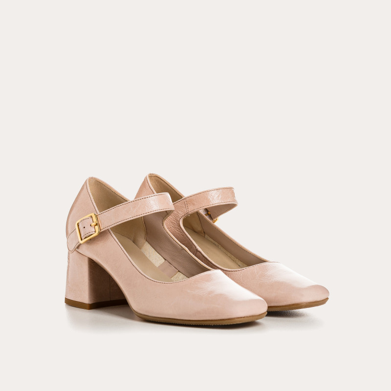 Naplak Leather Mary Janes Leather Pumps - Galante | Reqins