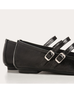 Holga Mary Janes Naplak Varnish Leather | Retro Elegance & Comfort - Reqins