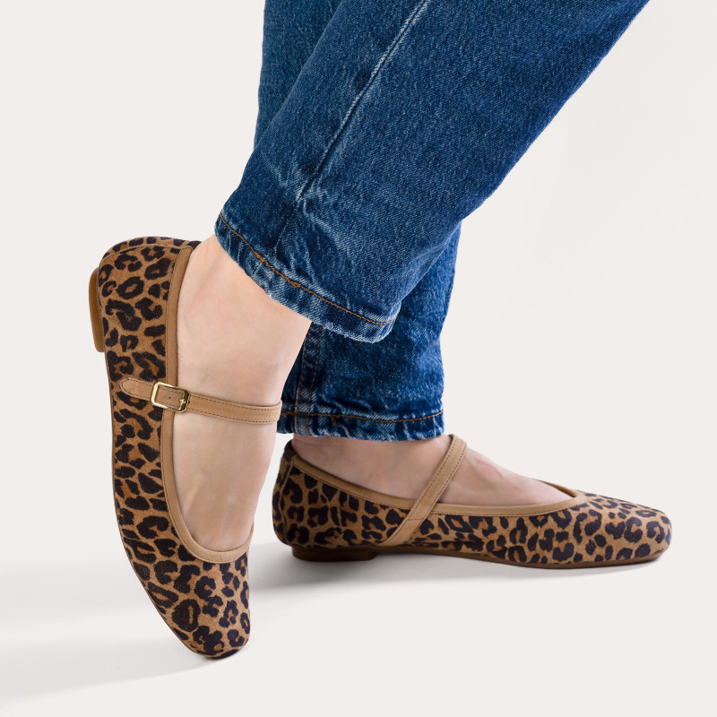 Mary Janes Honor Leopard Suede | Reqins