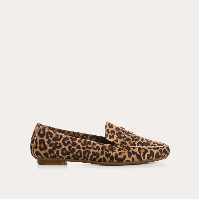 Leopard Suede Leather Leather Loafers | Iconic & Comfort Style - Reqins