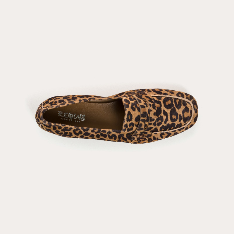Leopard Suede Leather Leather Loafers | Iconic & Comfort Style - Reqins