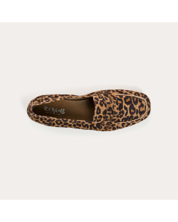 Leopard Suede Leather Leather Loafers | Iconic & Comfort Style - Reqins