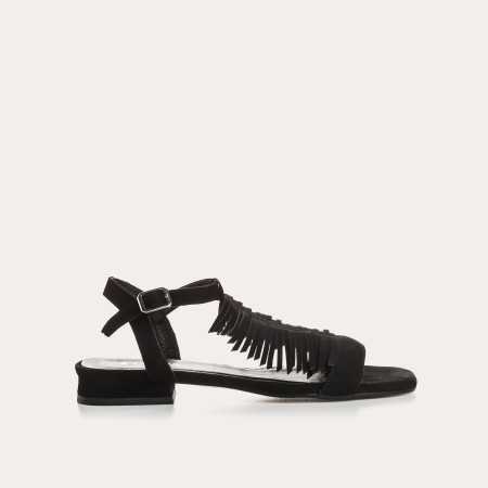 SANDALES CUBA CUIR VELOURS