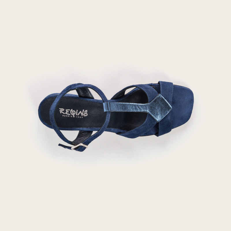 Velvet and Metallic Leather Oslo Sandals | Elegance & Comfort - Reqins