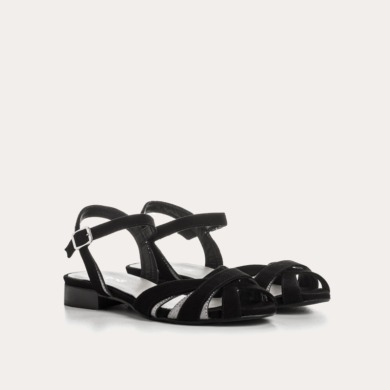 Sandals Palma leather velvet shine - elegance & comfort | Reqins