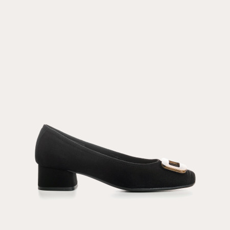 Kornelia Ballerina with Suede Heels - Reqins