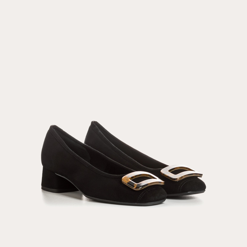 Kornelia Ballerina with Suede Heels - Reqins