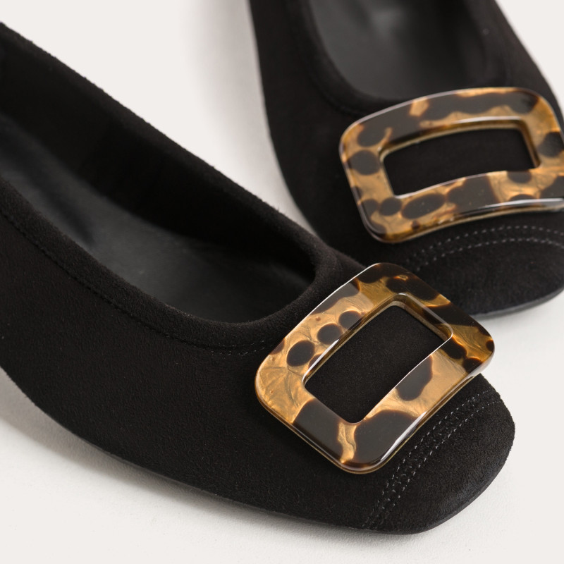 Kornelia Ballerina with Suede Heels - Reqins