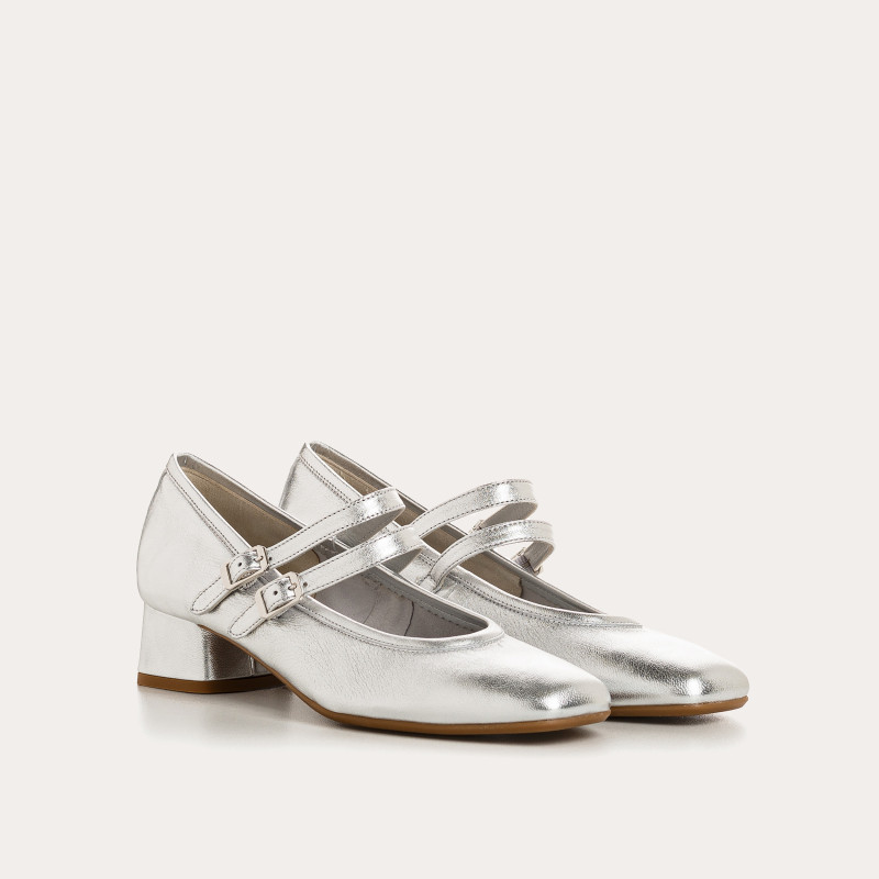 KRISTEN METALLICS HEELED MARY JANES | Reqins