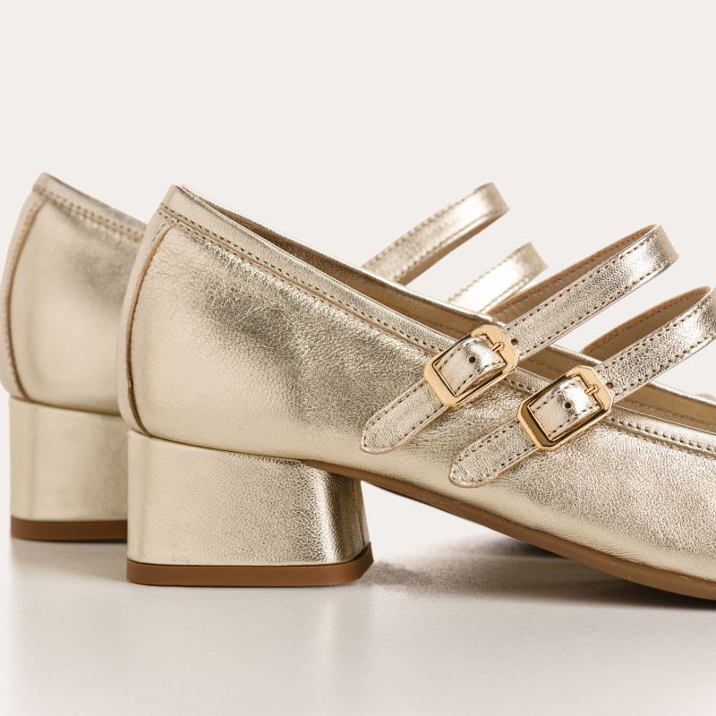 KRISTEN METALLICS HEELED MARY JANES | Reqins