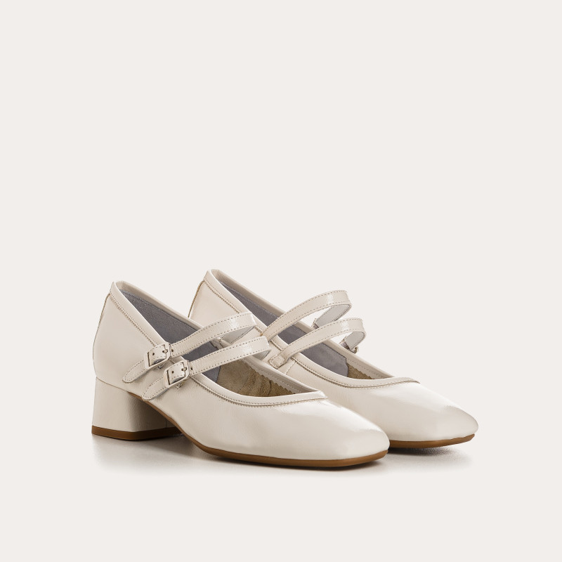 Naplak Varnished Leather Kristen Mary Janes | Chic elegance | Reqins