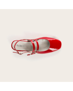 Rosewood Slingback Mary Janes in red patent leather