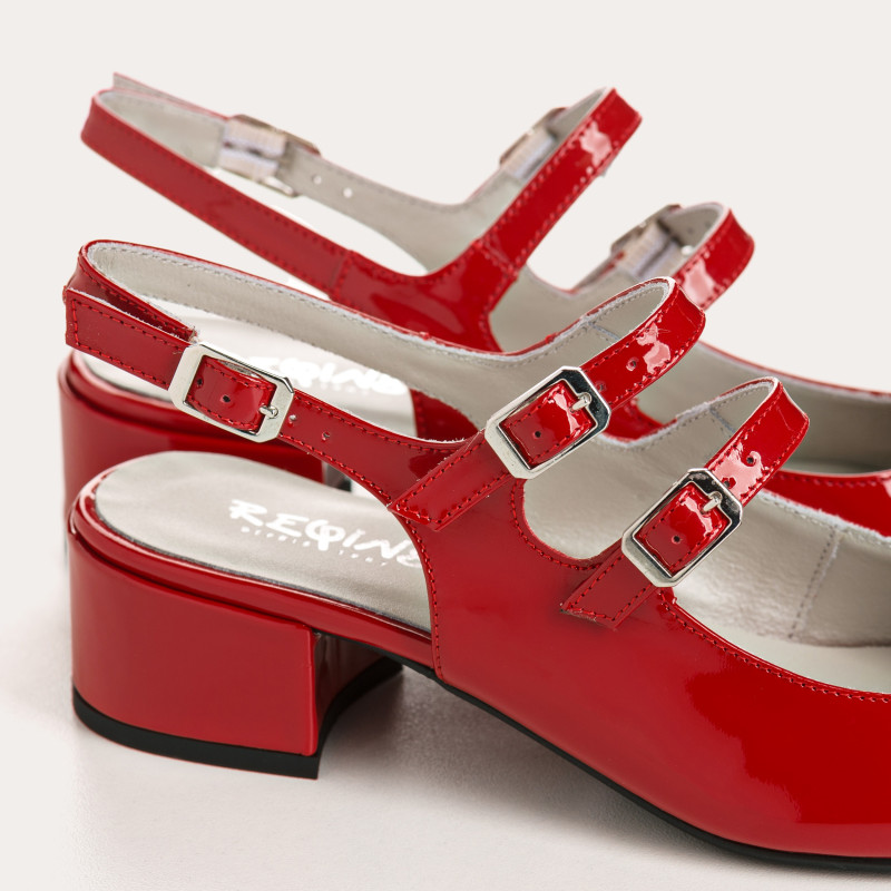Rosewood Slingback Mary Janes in red patent leather