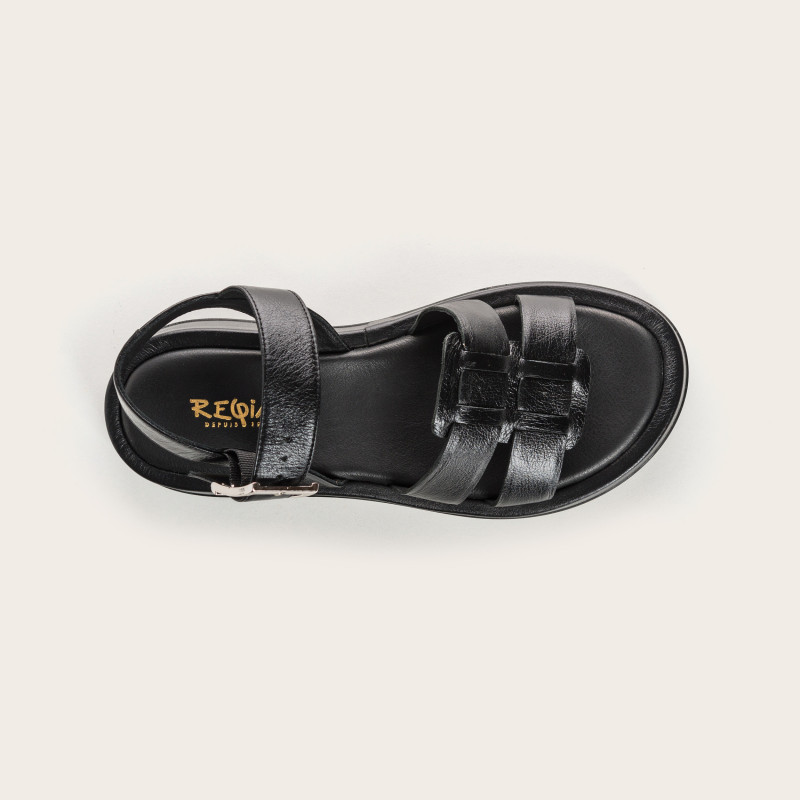 Wendy Metallic Leather Sandals | Elegance & Summer Comfort - Reqins