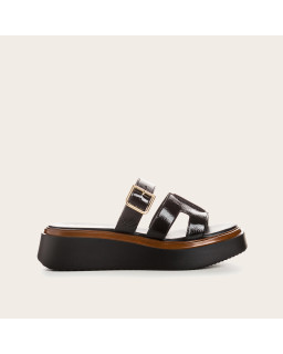 Louna mules in varnish leather | Elegance and Comfort - Reqins