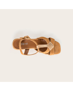 Velvet and Metallic Leather Oslo Sandals | Elegance & Comfort - Reqins