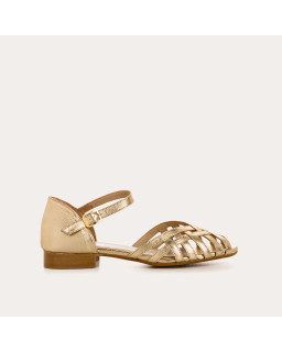 Golden Penelope Sandals | Reqins
