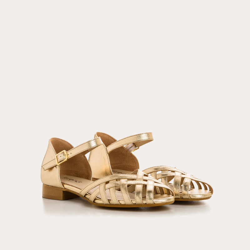 Golden Penelope Sandals | Reqins
