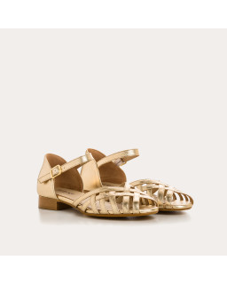 Golden Penelope Sandals | Reqins