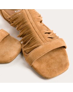 Sandales Cuba cuir velours - Bohèmes et confortables - Reqins