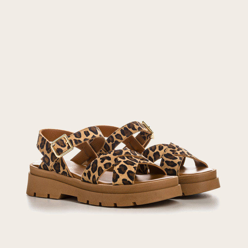 Louisa Leopard Sandals | Reqins