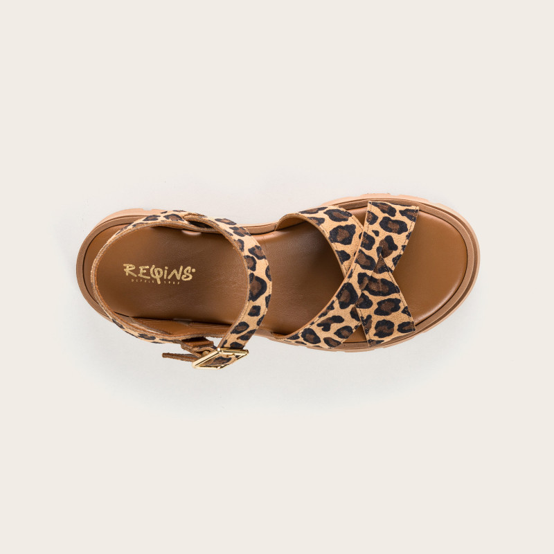 Louisa Leopard Sandals | Reqins