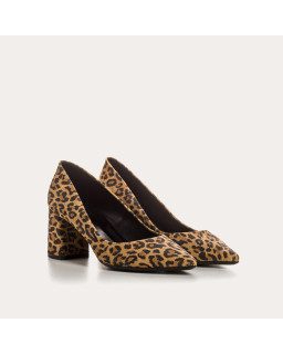 Pumps Tilda leopard leather velvet | Elegance and character - Reqins