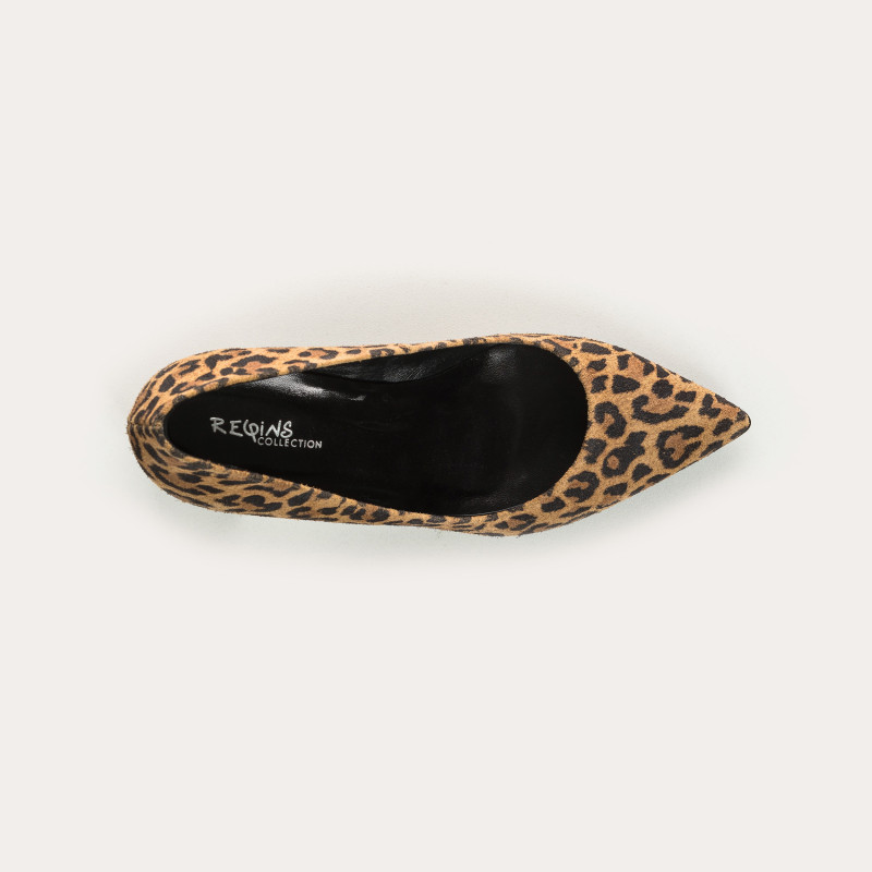 Pumps Tilda leopard leather velvet | Elegance and character - Reqins