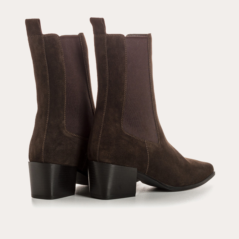 Velvet leather boots - Lausanne model | Reqins