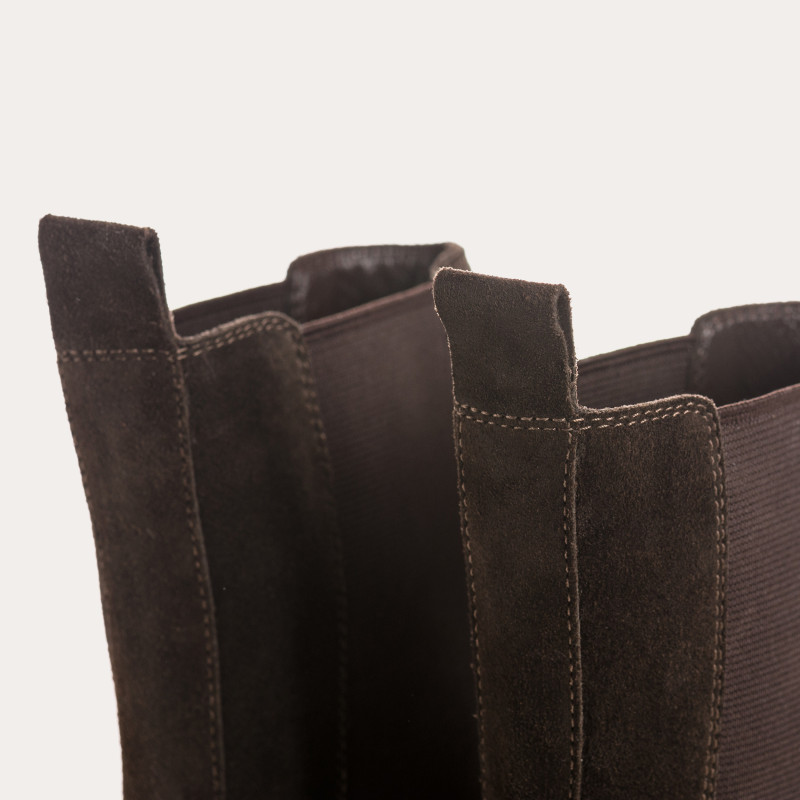 Boots femme en cuir velours – Modèle Lausanne | Reqins