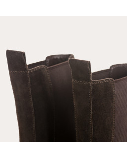 Boots femme en cuir velours – Modèle Lausanne | Reqins