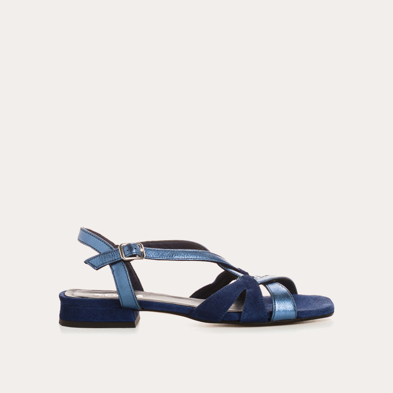 Velvet and metallic cosmos sandals | Reqins