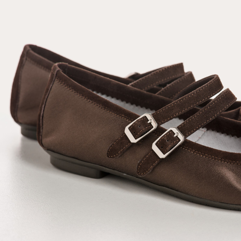 Hemily Silk Mary Janes