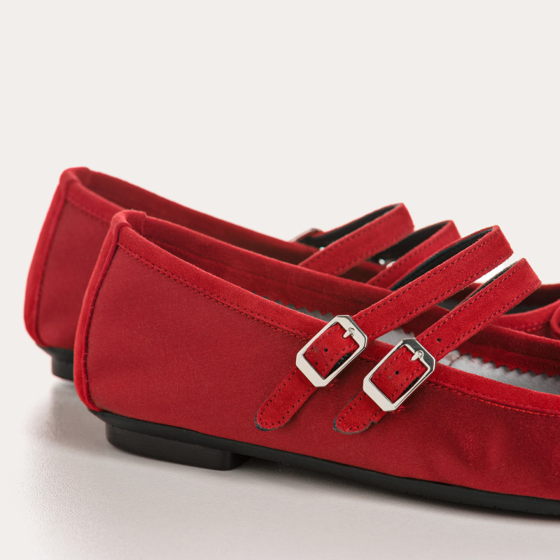 Hemily Silk Mary Janes