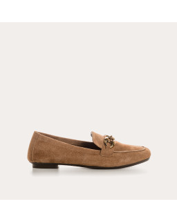 Hedy leather moccasins velvet - elegant and refined - Reqins