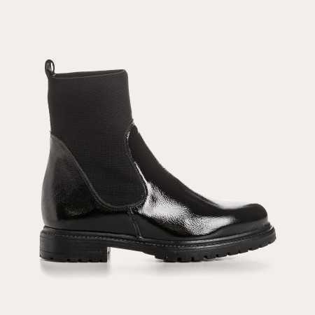 BOOTS EN CUIR VERNIS NAPLAK...