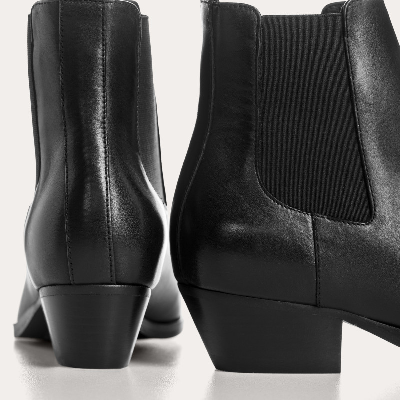 Boots femme en cuir lisse – Modèle Belem | Reqins