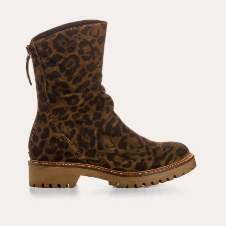BOOTS DUNK CUIR VELOURS SERVAL