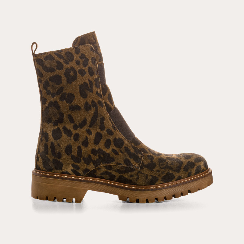 Boots Dusky Velvet Leather Serval | Audacity & Wild Elegance - Reqins