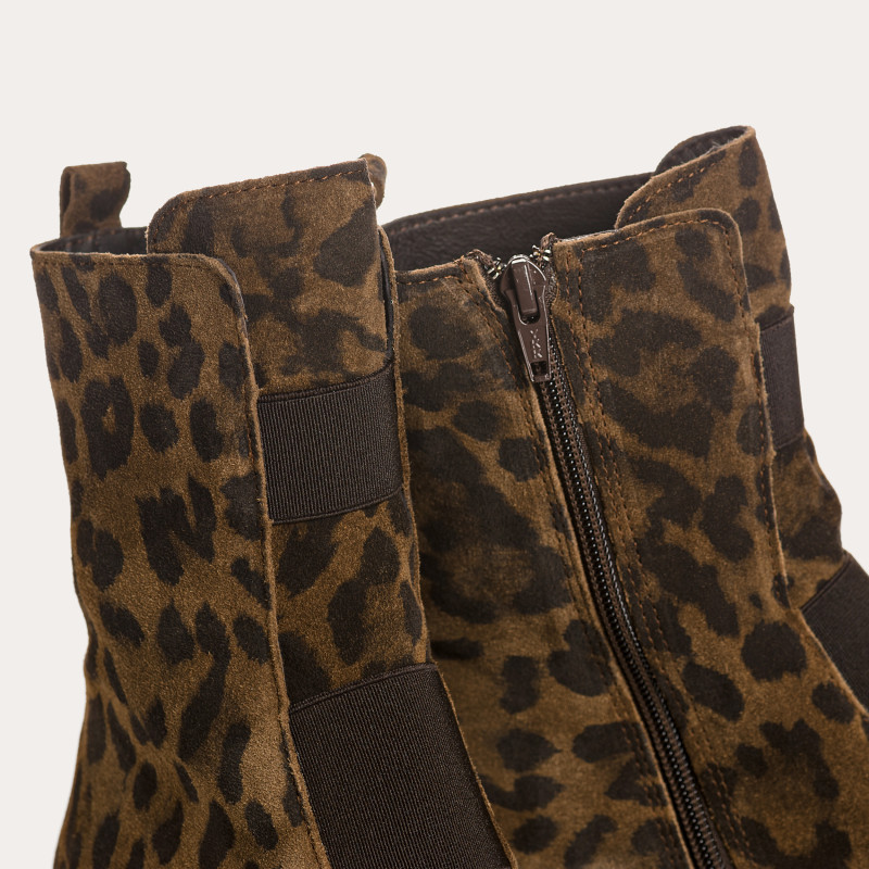 Boots Dusky Velvet Leather Serval | Audacity & Wild Elegance - Reqins