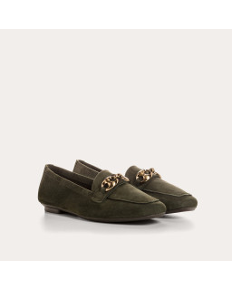 Hedy leather moccasins velvet - elegant and refined - Reqins
