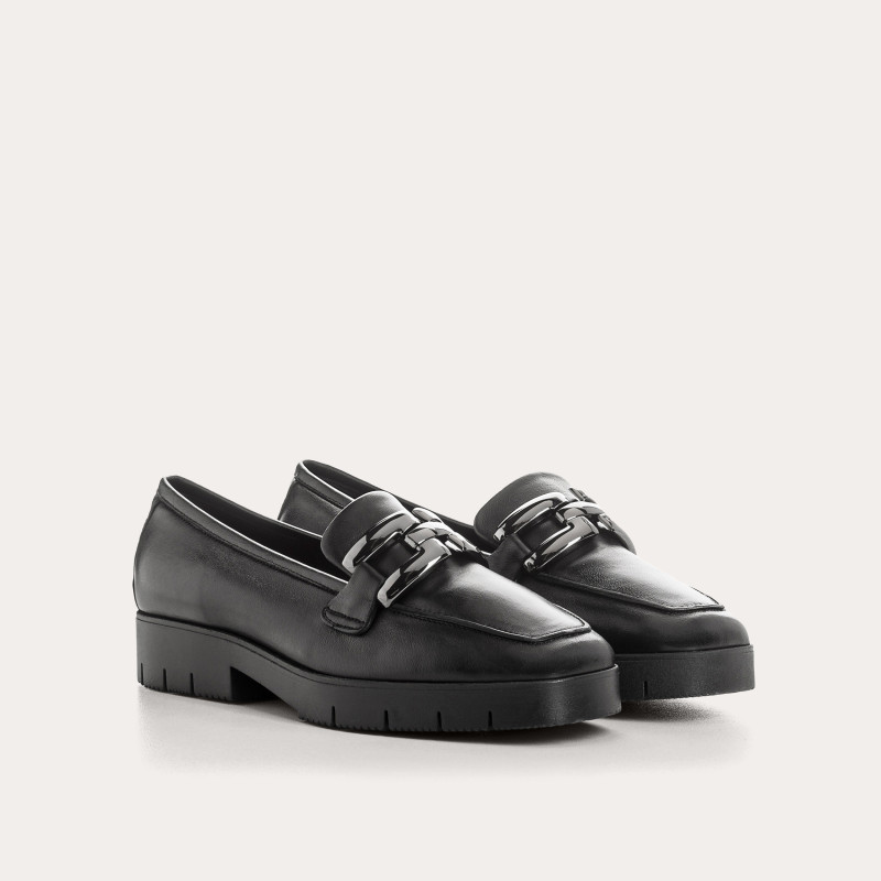 Loafers Montreal leather with metal walrus