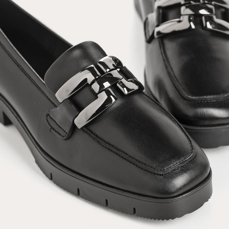 Loafers Montreal leather with metal walrus