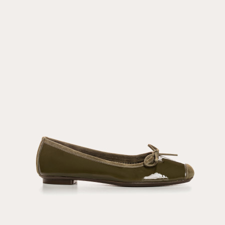 Harmony square-tipped leather ballerinas