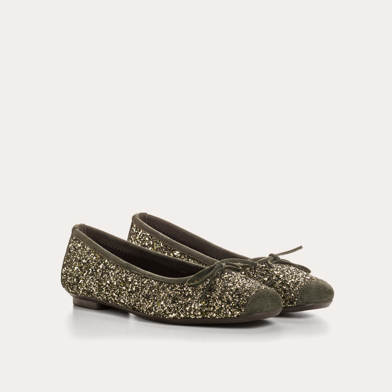Harmony ballerinas with glitter and square tip